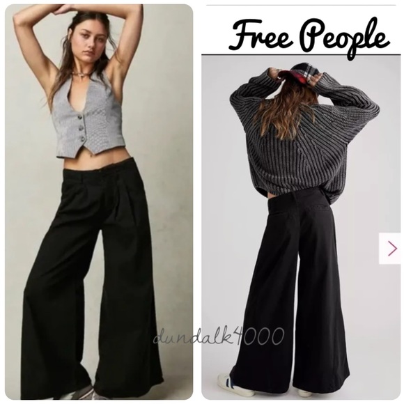 Free People Pants - SOLD OUT Free People Light As Spring Wide Leg Trousers 6